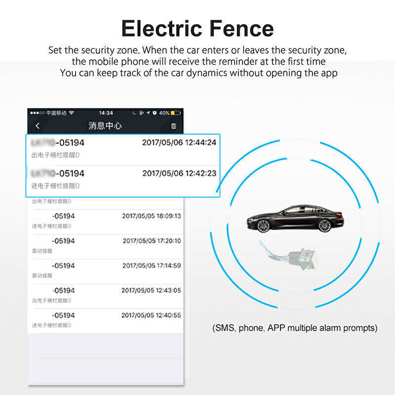 GPS Car Tracker Real Time Device Locator Remote Control Anti-theft Device 10-40V