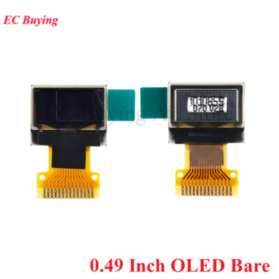 0.49 Inch OLED Display LCD Module White Bare Screen 64x32 IIC Interface SSD1306