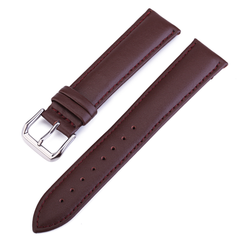 16mm 18mm 20mm 22mm 24mm Genuine Leather Wristband Watch Strap Band Bracelet