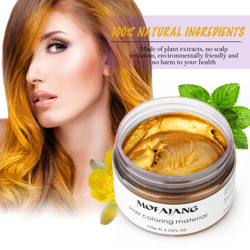 Mofajang Hair Color Wax Temporary Hair Dye Washable For Party