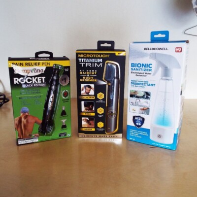 Men s Hair & Body Groomer, Electronic Pain Reliever & Electronic Sanitizer