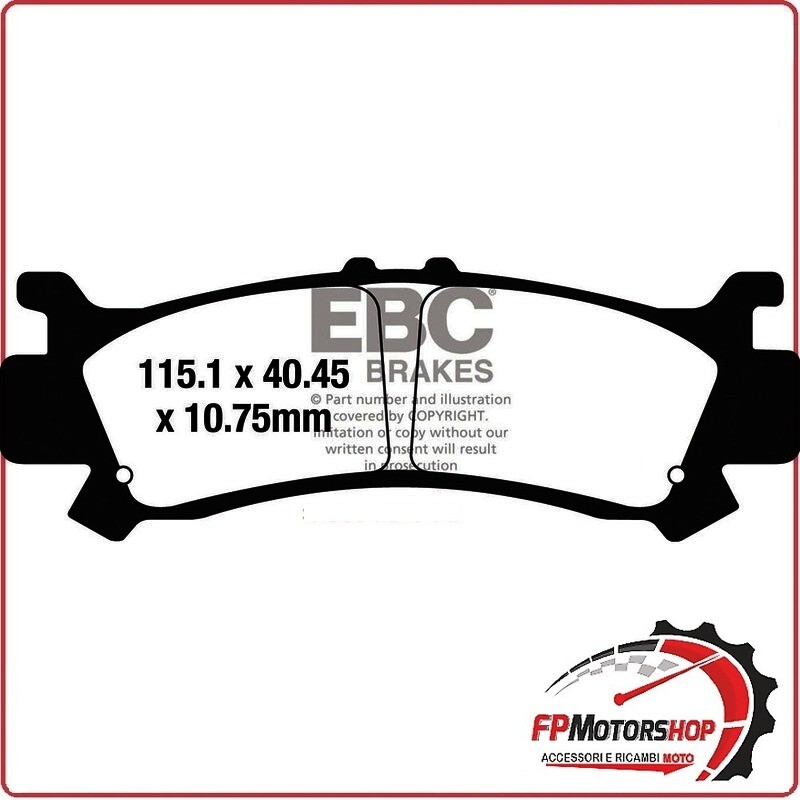 PASTIGLIE PASTICCHE FRENI TT PER FA702TT EBC UTV HONDA