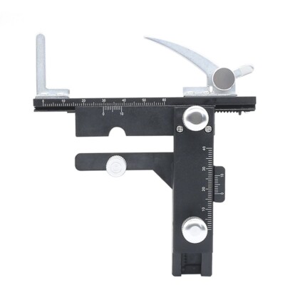 Microscope X-Y Movable Caliper Vernier Attachable Mechanical Stage 0-60mm Scale