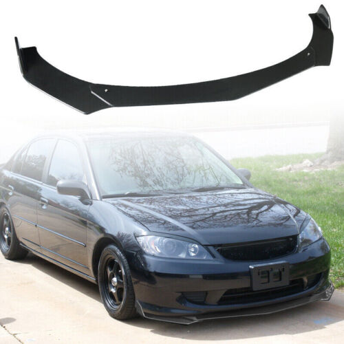 Lip Spoiler Black For 2002 2003 2004 2005 Honda Civic Sedan Coupe