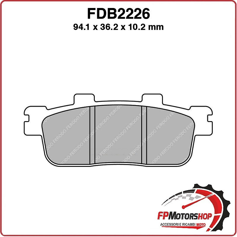 PASTIGLIE FRENI PER SCOOTER FDB2226EF SYM JOYRIDE EVO 125/200/250 09 JOYMAX