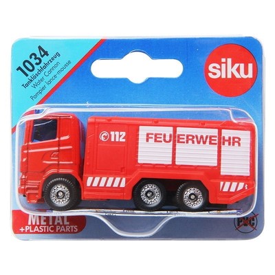 Siku 1034 Water Cannon Scania Fire brigade Tank fire truck red