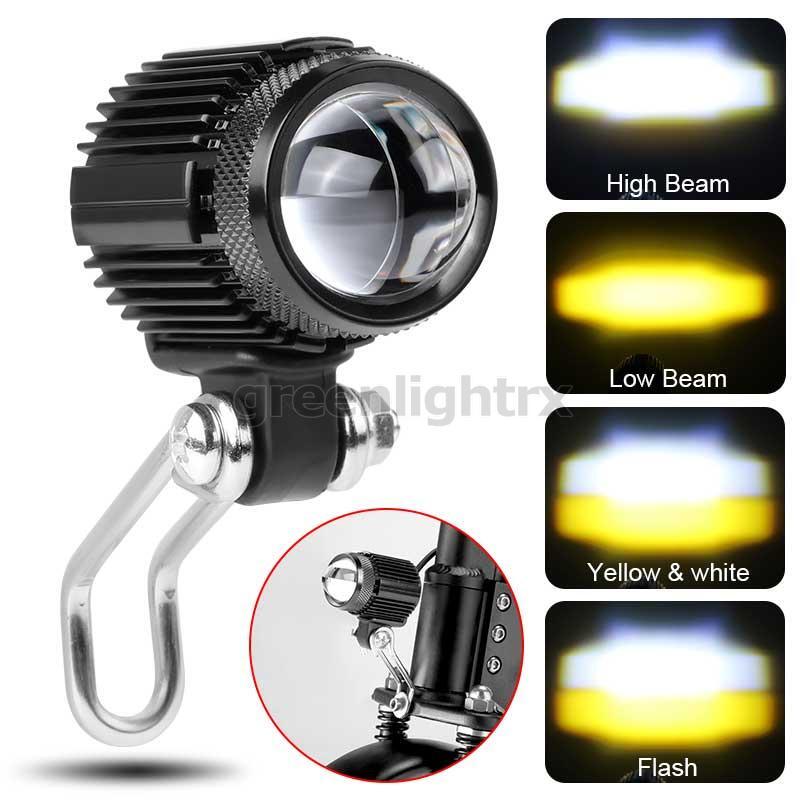 1X LED Electric Bike Fog Light Ebike Headlight Motorcycle Wh
