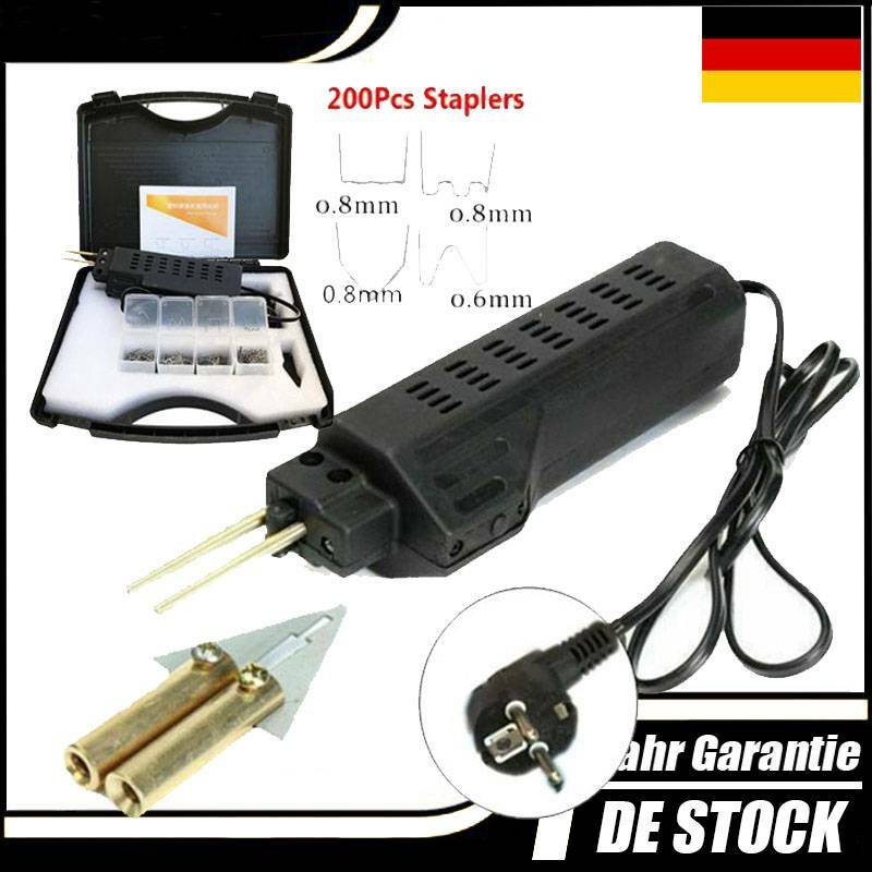 KFZ Auto Kunststoff Reparatur Stoßstangen Schweißen Schweißgerät + 200 Klammer ~