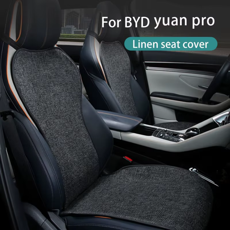 For BYD yuan pro 2023 2024 2022 seat cover linen cushion Breathable Sweatproof F