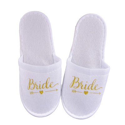 1Pair Bride Wedding Decoration Bridesmaid Party Slippers Ladies Party Suppli WY4