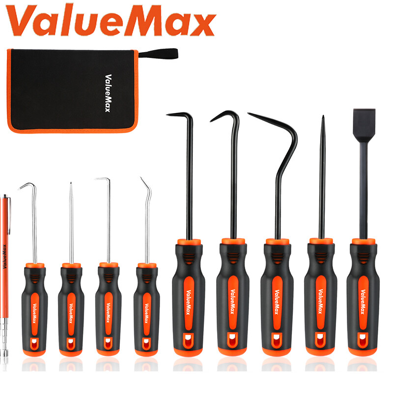 ValueMax 10PC Precision Hook Pick Set Scraper Removal Puller Hooks Pick Tool Set