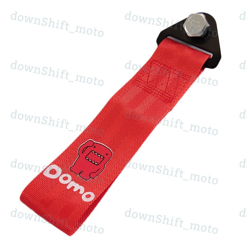 Correa De Remolque Con Gancho Universal - Estilo Domo Kun, Para Coches De Rally, Drift, JDM, Color Rojo