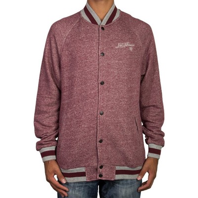 

Crooks - Castles Thieves Knit Baseball Jacket Men бордовый/серый, Красный
