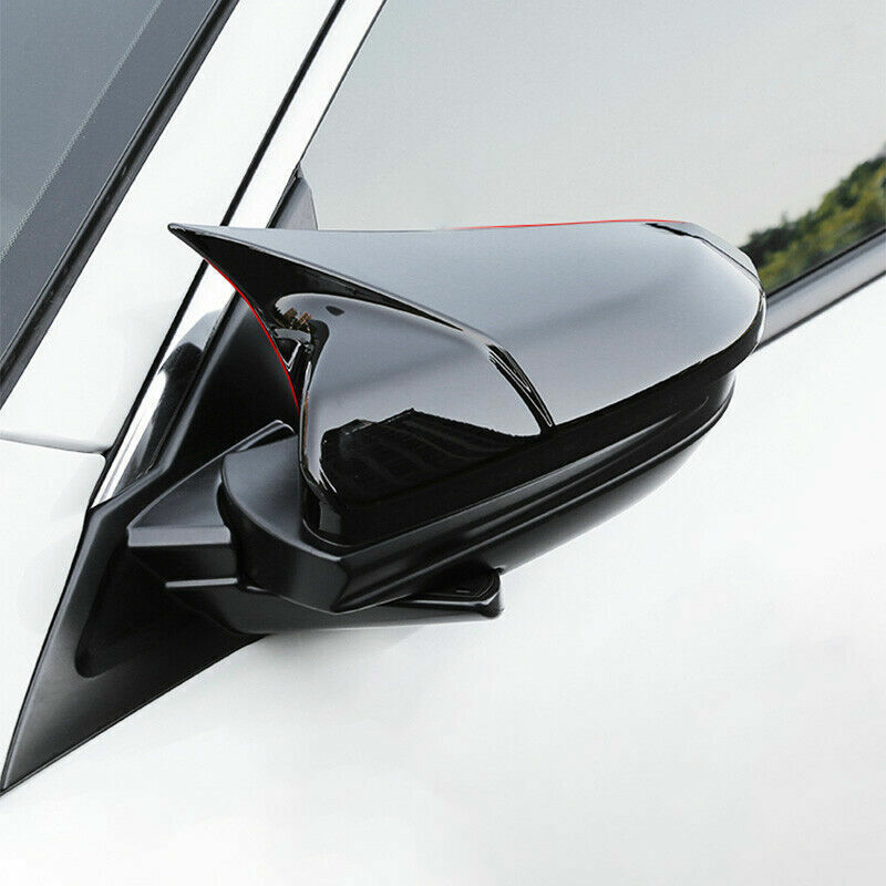 New Side Mirror Cover Caps Rearview Cover For Honda Civic 2016-2021 Glossy Black