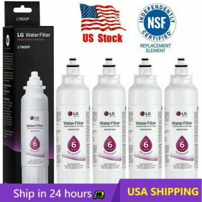 4 PC Lg Lt800p Refrigerator Replacement Water Filter New Sealed Fit ADQ73613401
