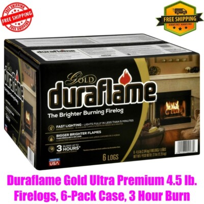 Duraflame Gold Ultra Premium 4.5 lb. Firelogs, 6-Pack Case, 3 Hour Burn