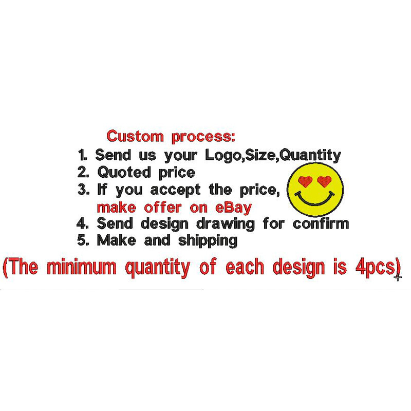 Personalized Logo Custom Made Iron on Patch Badges Emblems Embroidered DIY Patch