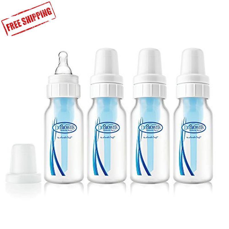 Dr. Brown'S Natural Flow 4-Oz Bpa-Free Baby Bottles 4-Pack