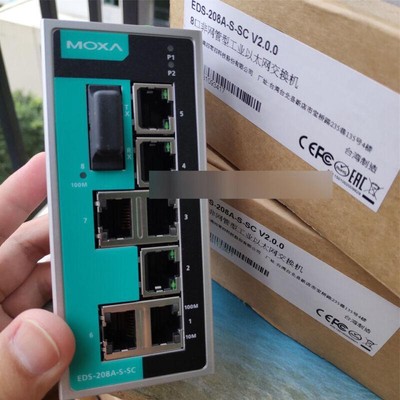 New MOXA EDS-208A-S-SC Industrial Ethernet Switch Expedited Shipping 1PC