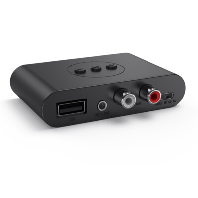 Bluetooth-Compatible 5.2 Receiver 3.5mm Jack Aux To 2 Rca Audio Stereo Adapter