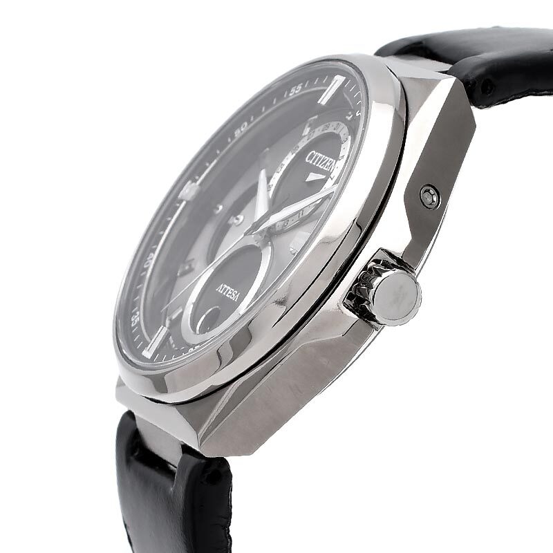 Pre-owned Citizen Attesa Bu0060-09h Eco-drive Triple Calendar Moon Phase Titanium Watch