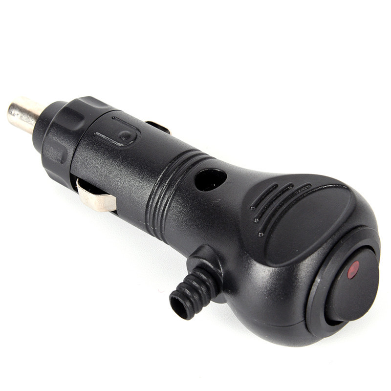 12V DC Car Cigarette Lighter Cable Adapter Plug with LED Status On/Off Switch