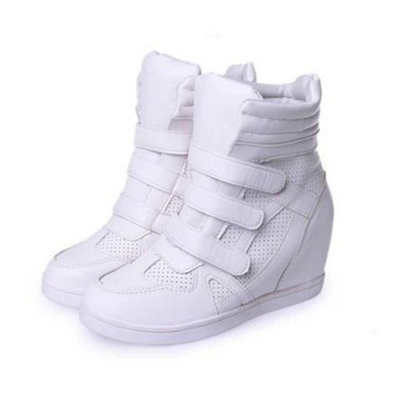 YJP Womens Hidden Wedge Sneakers Casual High Top Shoes Ankle Boots Outdoor