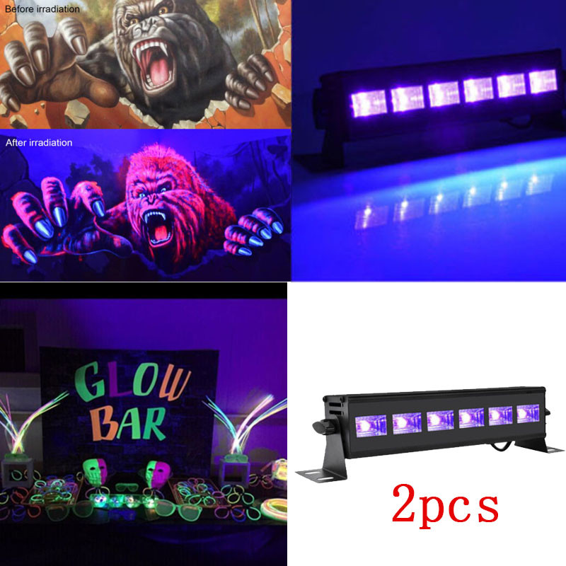 2pcs LED UV Stage Bar Lamp Christmas Light Club Disco DJ Lighting Effects 18W UK