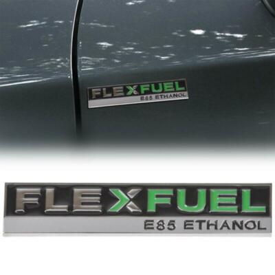 1x Metal Chorme Flex Fuel E85 Ethanol Car Side Fender Tail Emblem Badge Sticker