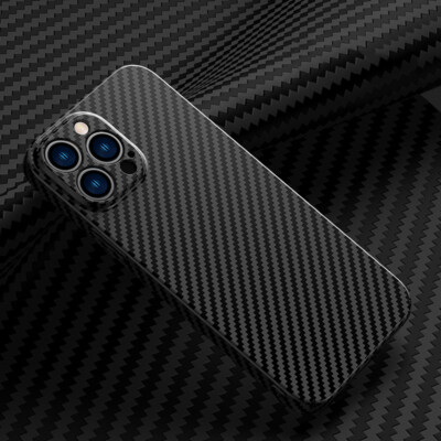 For iPhone 14 13 12 11 15 Pro Max Shockproof Carbon Fiber Leather Slim PC Case
