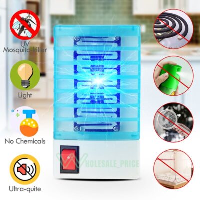 Electric Shock Fly Bug Zapper Mosquito Insect Killer Lamp UV LED Light Pest Trap