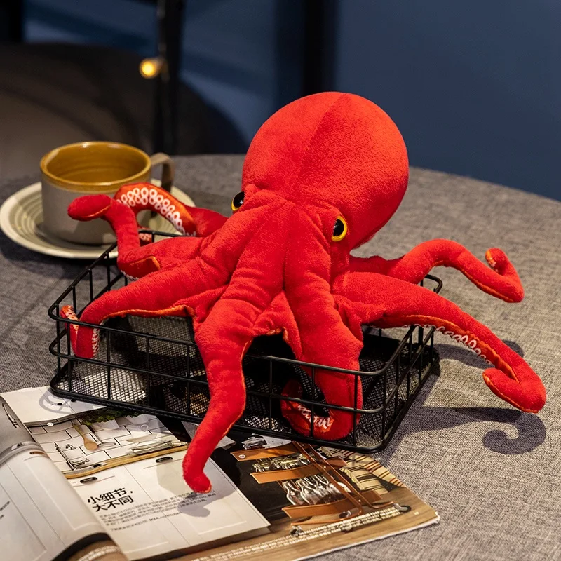 40Cm75Cm Lifelike Octopus Plush Toy Stuffed Simulation Sea Animal Plush Toys Red