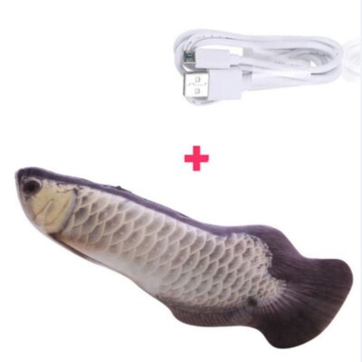 Electric Moving Fish Catnip Toy Kitten Rechargeable Interactive Play Toy Wiggle