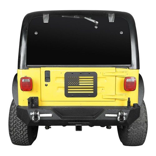 Aluminum Tailgate Vent Plate Cover US Flag For Jeep Wrangler TJ 1997