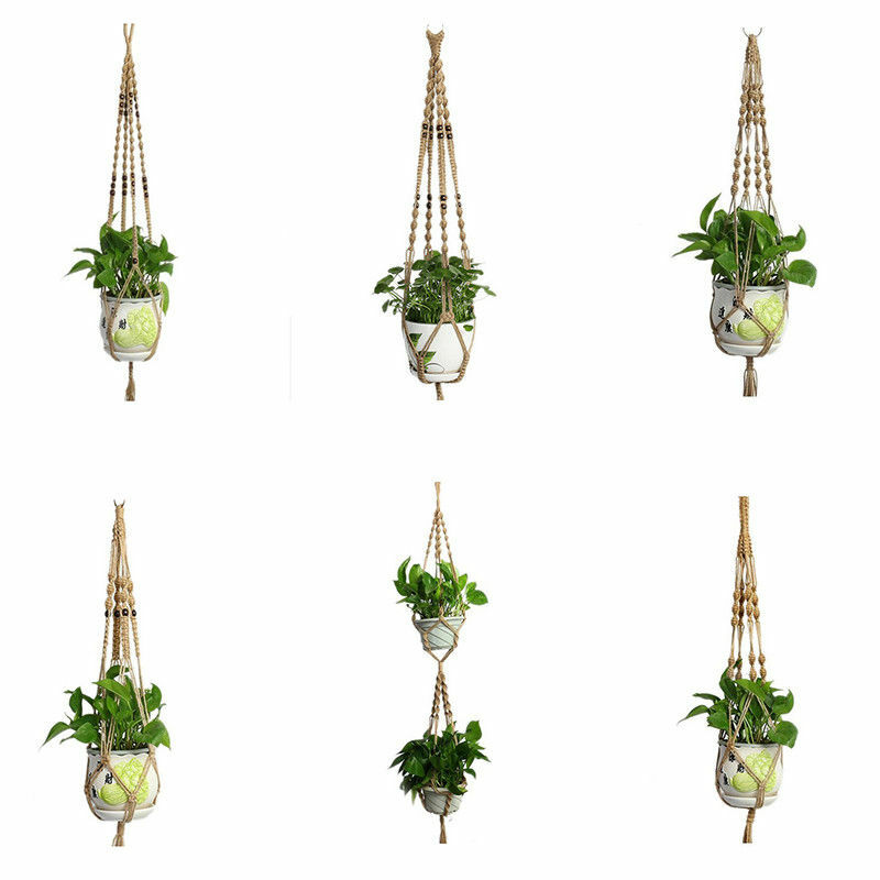 Vintage Macrame Plant Hanger Flower Pot Holder String Hanging Rope Wall Art