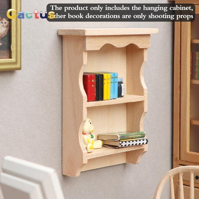 DIY 1:12 Scale Dollhouse Miniatures Furniture Wall Hanging Cabinet Unfinished