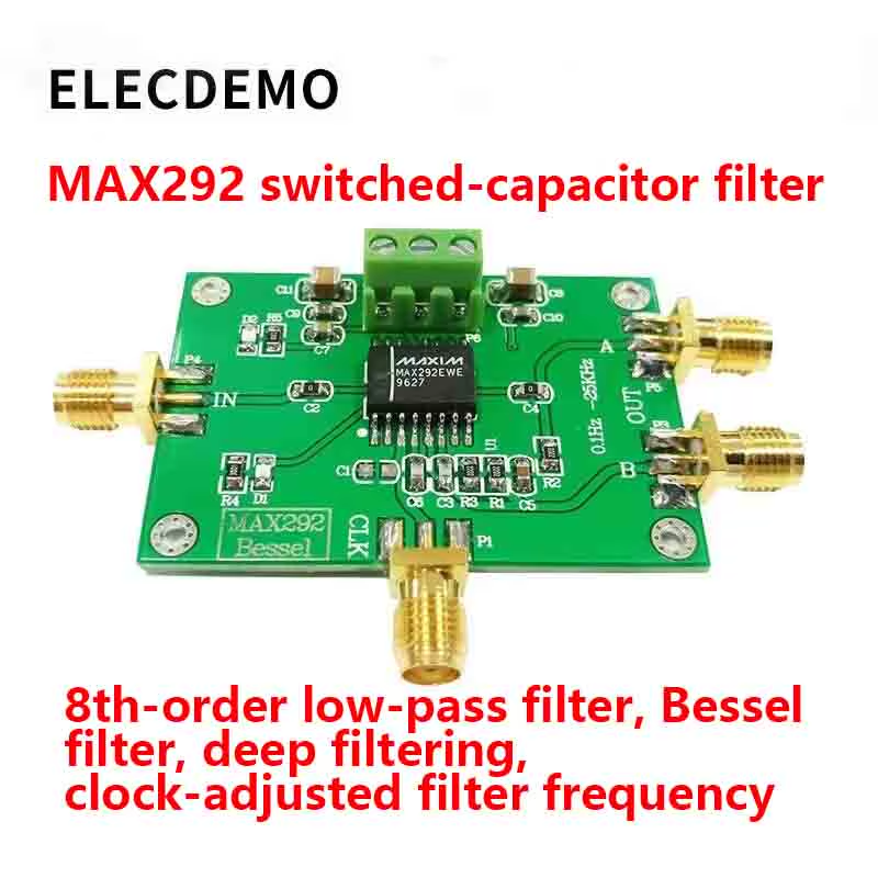 low-pass filter MAX292 Deep filtering clock adjustment filtering frequency progr