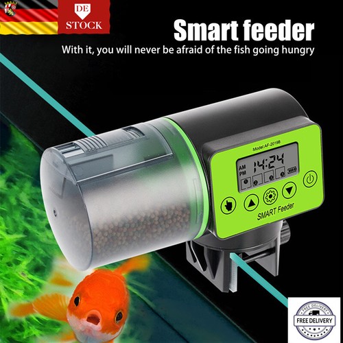 Digital LCD 200ml Aquarium Futterautomat Automatischer Fischfutterspende Feeder