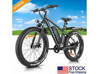 VIVI 26'' Electric Bike,Fat Tire 500W EBike Electric Mountain Bicycle Adults✅