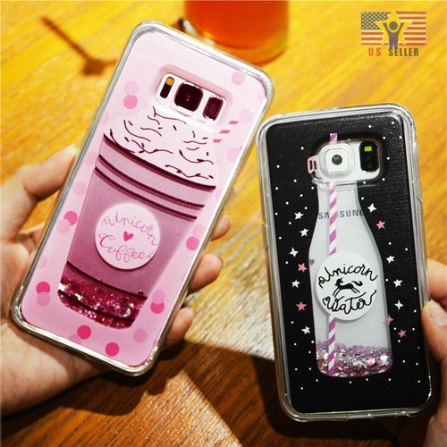 Bottle Sparkle Waterfall Liquid Phone Case Cover Samsung S8+ S7 Note 8 iPhone X