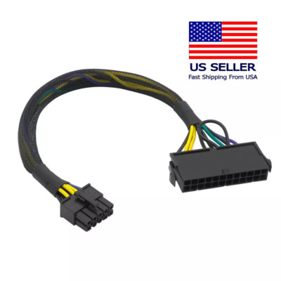 24 Pin to 10 Pin ATX PSU Sleeved Adapter Cable for IBM / Lenovo Desktop / Server