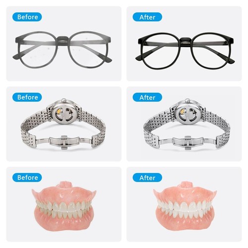 Stainless Steel Ultrasonic Cleaner Jewelry Watch Glasses Coin Cleaning Machine