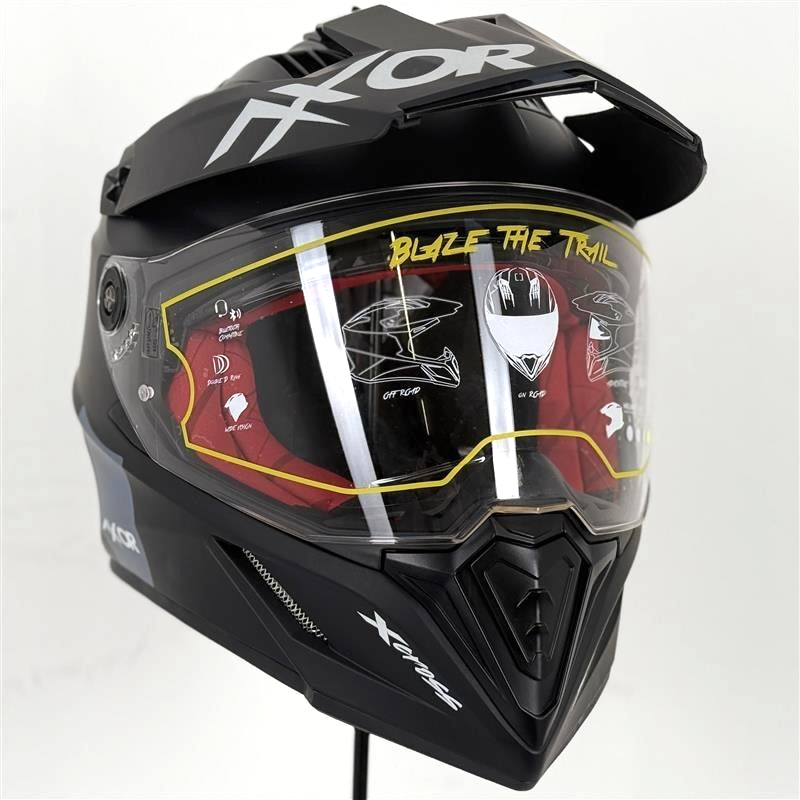 Refurbish Axor X-Cross II Adventure Dual Sport Black Matt XL 22.06 Helmet marked