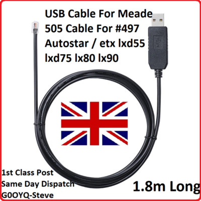 USB Cable For Meade 505 cable for #497 Autostar / etx lxd55 lxd75 lx80 lx90