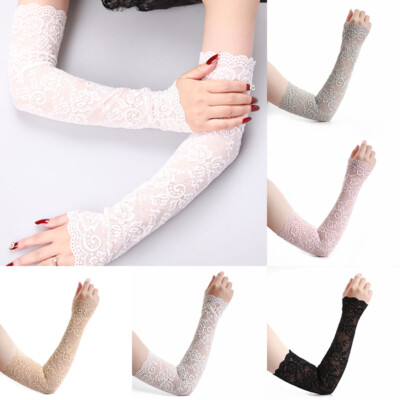 Ladies white gloves sale wrist length uk