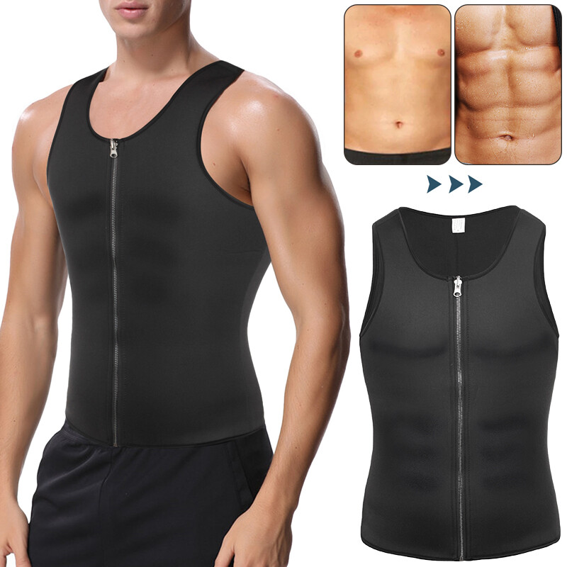 Men Weight Loss Workout Neoprene Body Shaper Sweat Sauna Suits Exercise Gym Vest