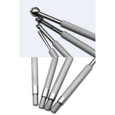 4pcs Loch Messgeräte Klein Ball Typ Silber Metallbearbeitung Teleskop Nützlich