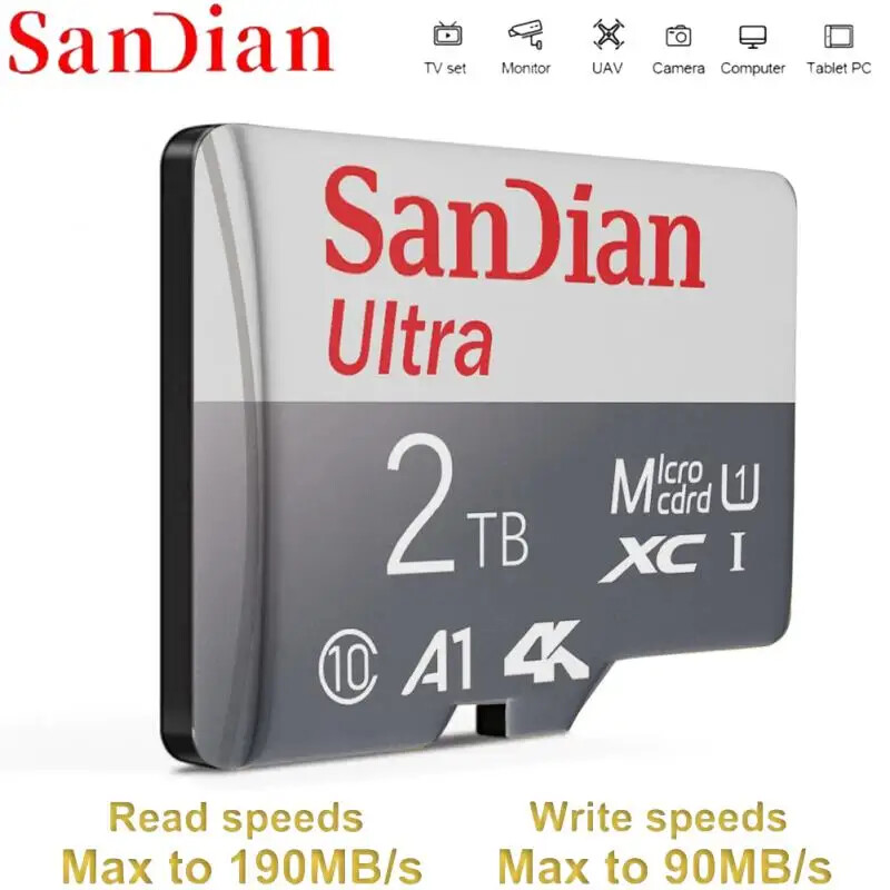 Class10 High Speed 1TB Micro TF Sd Card 2TB SD Cards High Ca