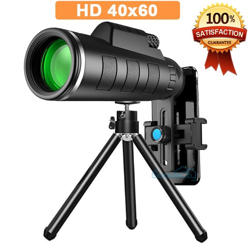 40x60 Zoom Hd Monocular Telescope W/ Tripod+clip