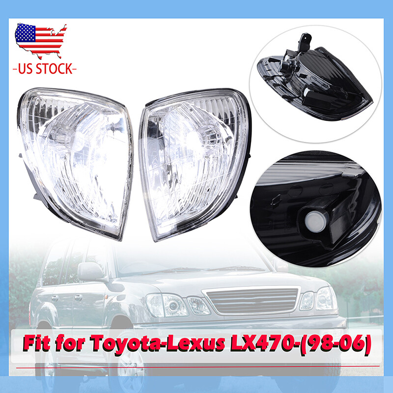 2pcs Side Marker Lamp Corner Parking Turn Signal Light Fits Lexus LX470 98~2007
